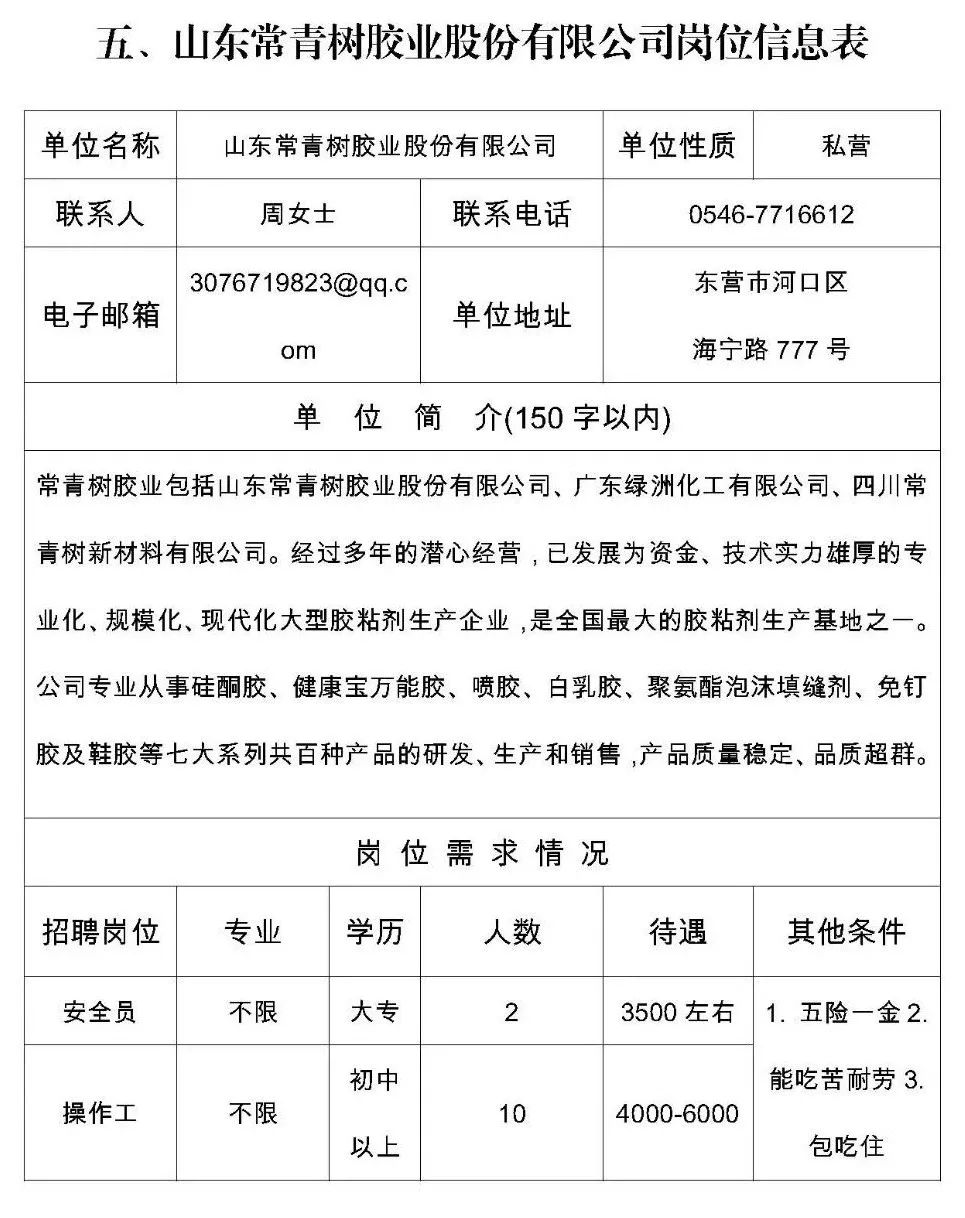 东营地区最新职位汇总招聘信息平台